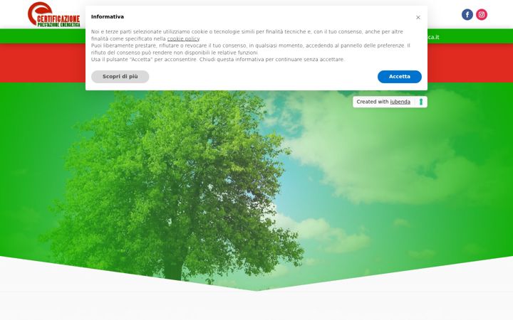 Skärmbild av certificazioneenergeticaweb.it