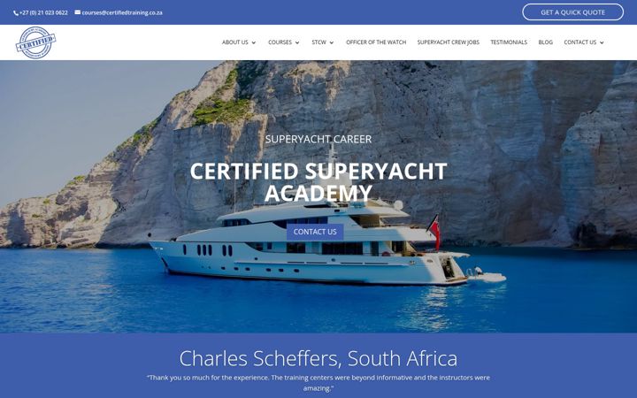 Képernyőkép: certifiedtraining.co.za