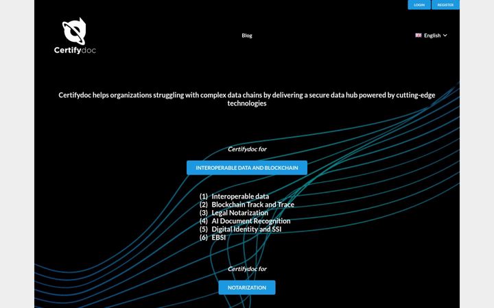 Screenshot of certifydoc.eu