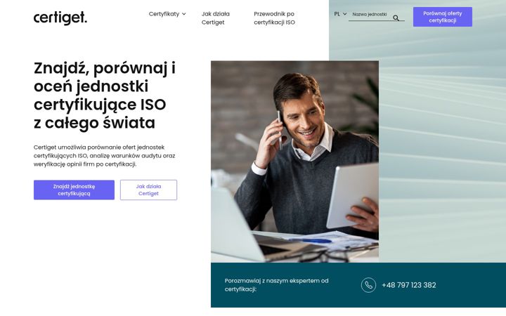 Screenshot von certiget.pl