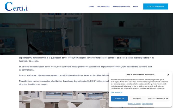 Screenshot di certii.fr