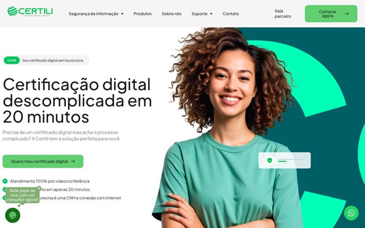 Captura de ecrã de certili.com.br