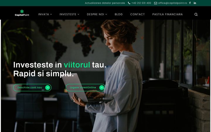 Captura de pantalla de certinvest.ro