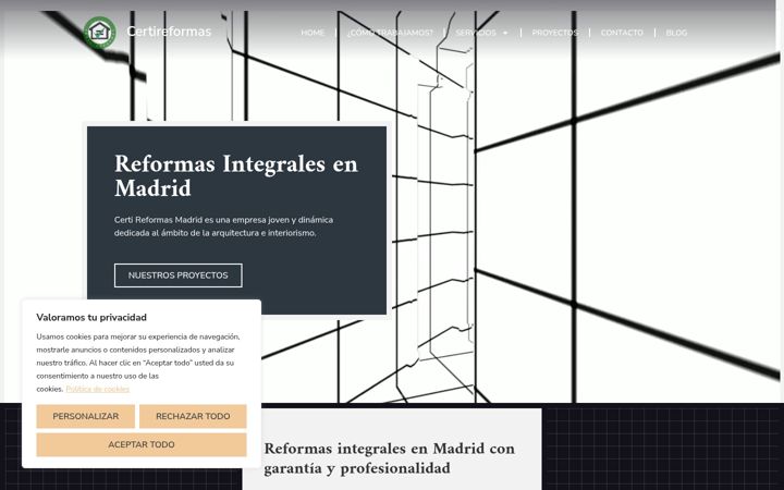 Ekrano kopija certireformas.es