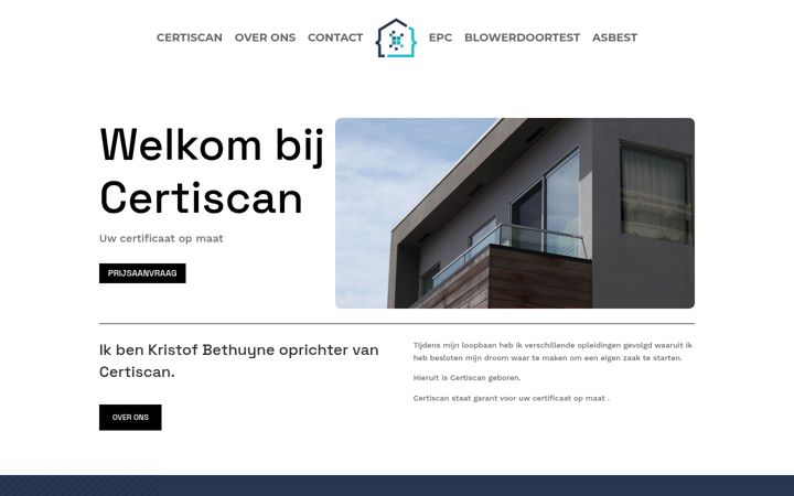 Screenshot of certiscan.be
