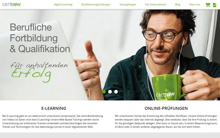 Screenshot of certnow.de