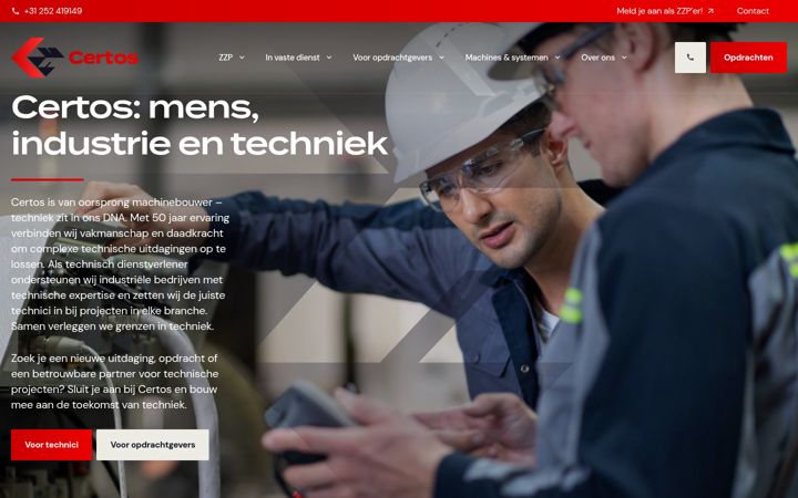 Posnetek zaslona certos.nl