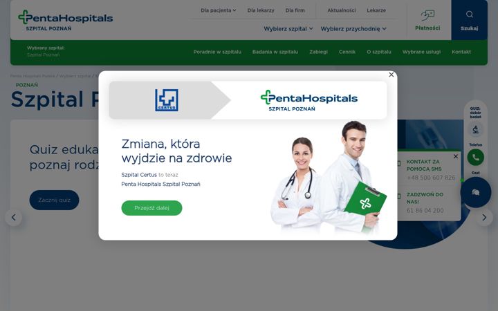 Screenshot von certus.med.pl
