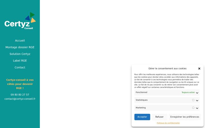 Screenshot di certyz-conseil.fr
