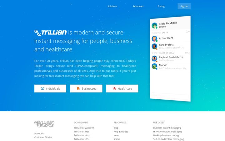 Screenshot of ceruleanstudios.com