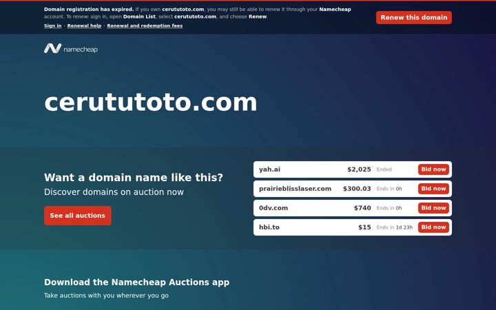 Screenshot of cerututoto.com