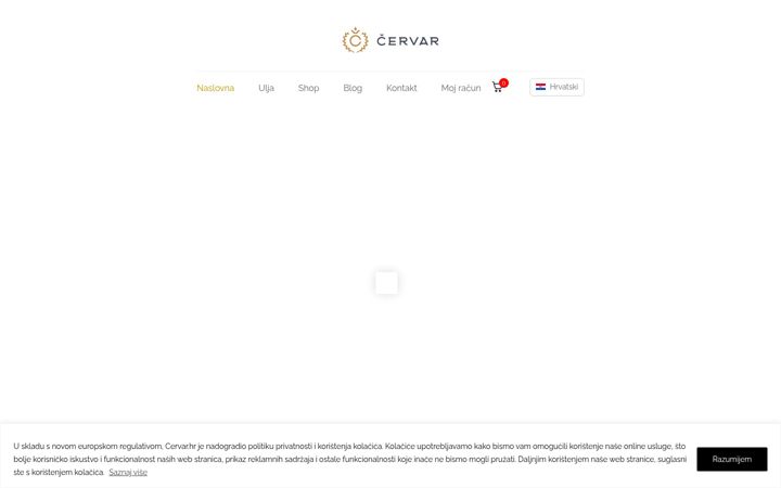 Screenshot van cervar.hr
