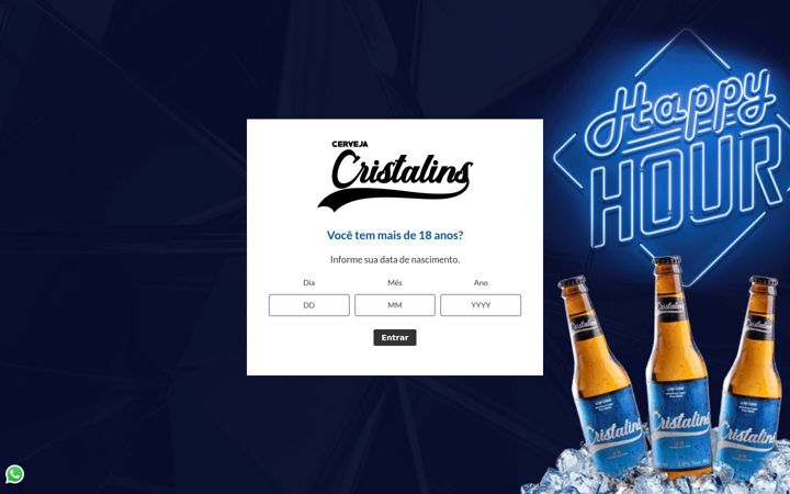 Ekrano kopija cervejacristalins.com.br