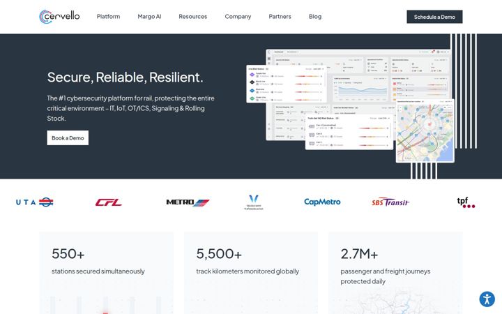 Screenshot of cervello.security