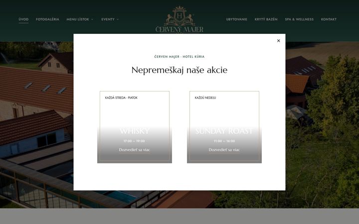 Screenshot di cervenymajer.sk