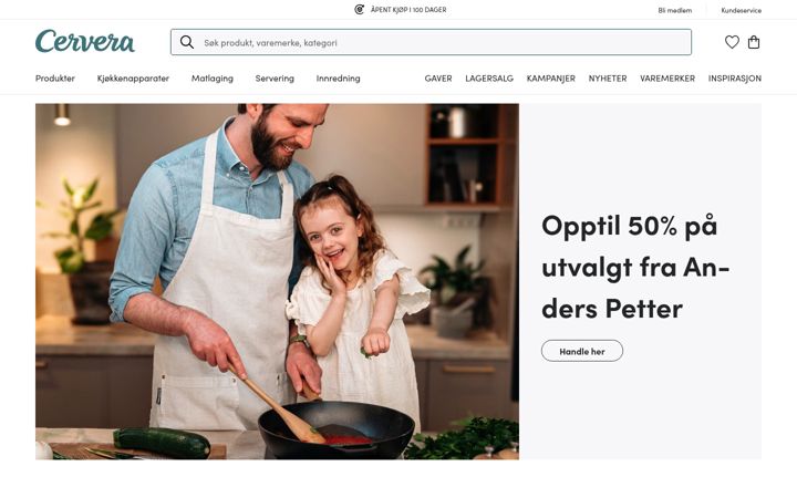 Ekrano kopija cervera.no