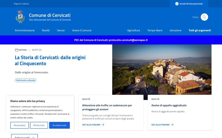 Screenshot von cervicati-choranext.it