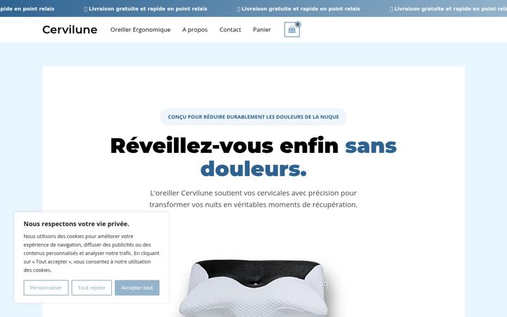 Screenshot von cervilune.fr
