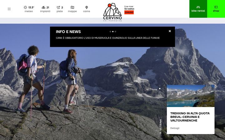 Screenshot von cervinia.it