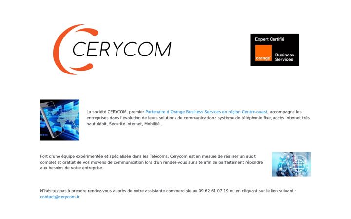 Screenshot von cerycom.fr