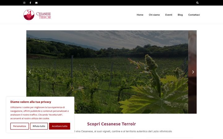 Screenshot von cesaneseterroir.it