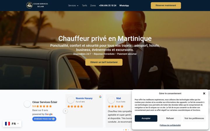 Screenshot von cesar-transport-martinique.fr