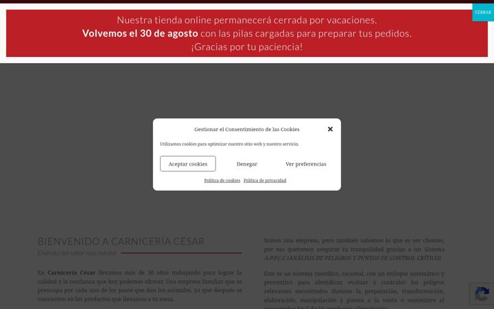 Snímek obrazovky cesarcarniceria.es