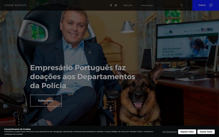 Kuvakaappaus sivustosta cesardepaco.pt