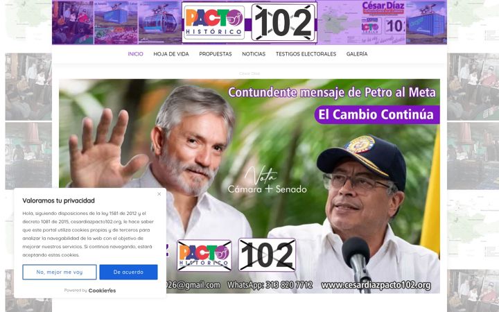 Snímek obrazovky cesardiazpacto102.org