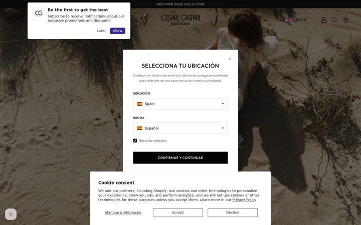 Screenshot of cesaregaspari.eu