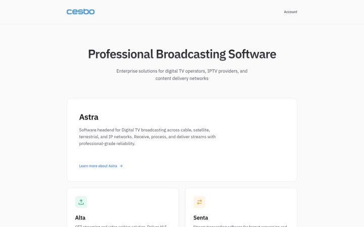 Screenshot of cesbo.com