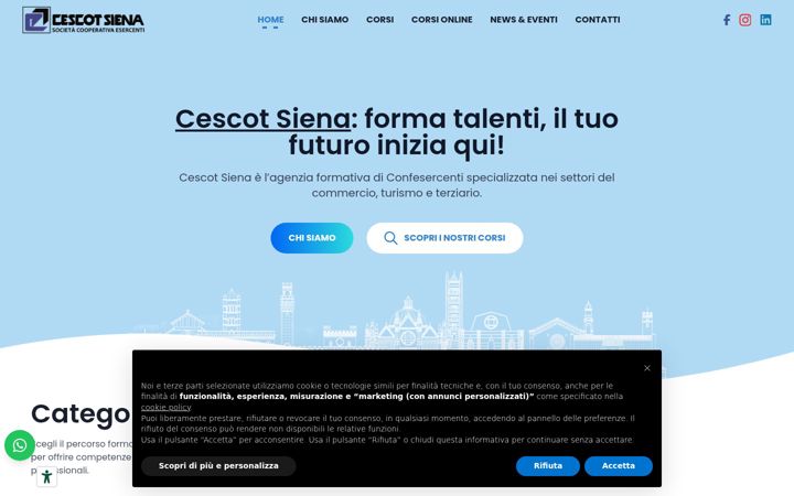 Snímek obrazovky cescot.siena.it