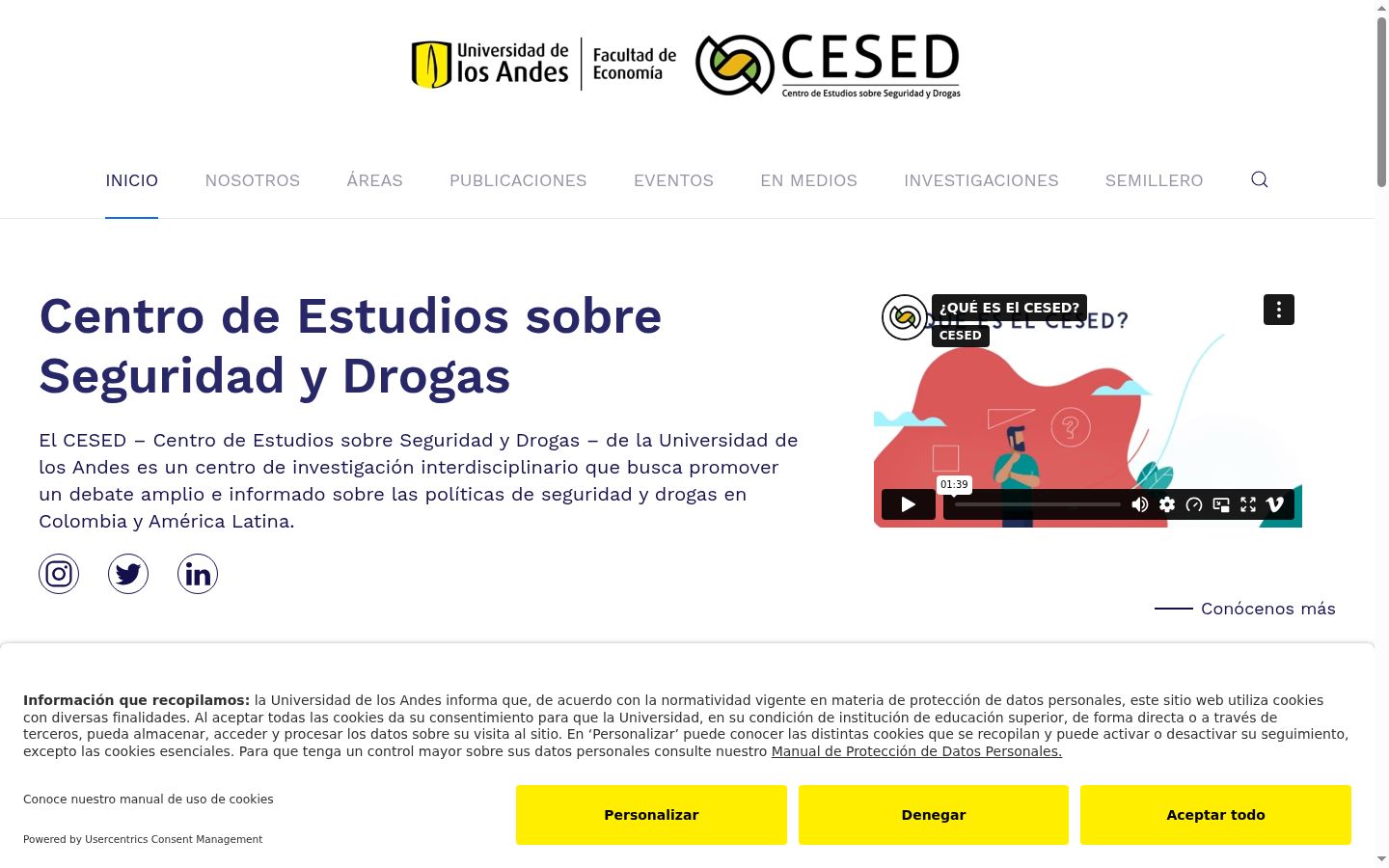 Screenshot del banner di consenso mostrato prima di qualsiasi interazione