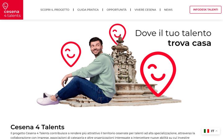 Snímek obrazovky cesena4talents.it