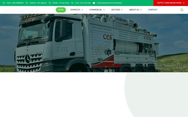 Captură de ecran a cesenvironmental.ie