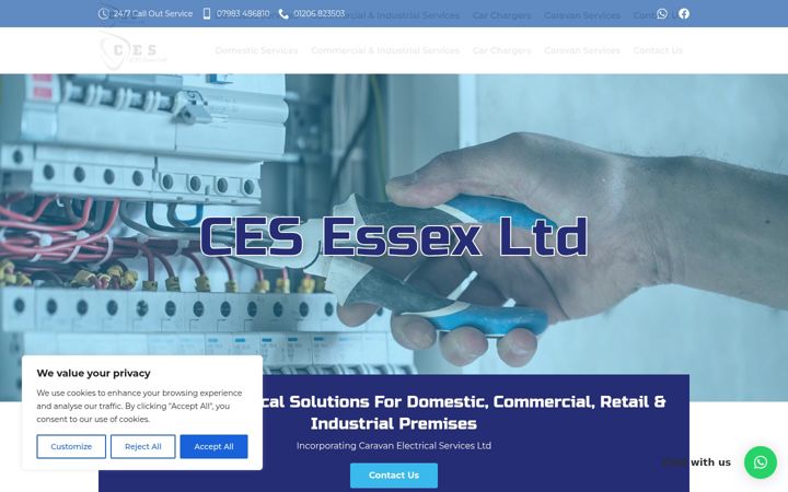 Skärmbild av cesessex.co.uk