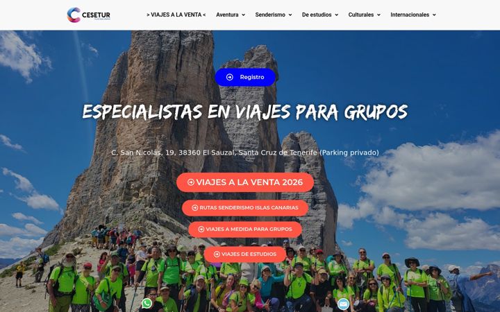 Screenshot van cesetur.es