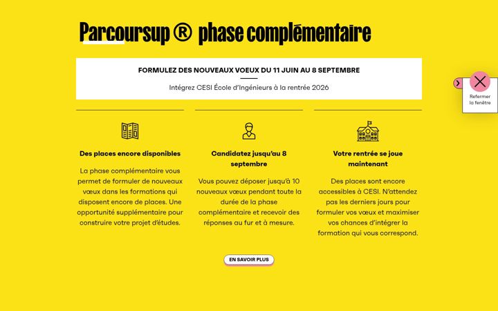Screenshot of cesi.fr