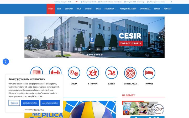 Screenshot di cesirwarka.pl