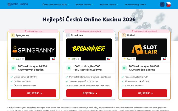 Screenshot of ceska-kasina.cz