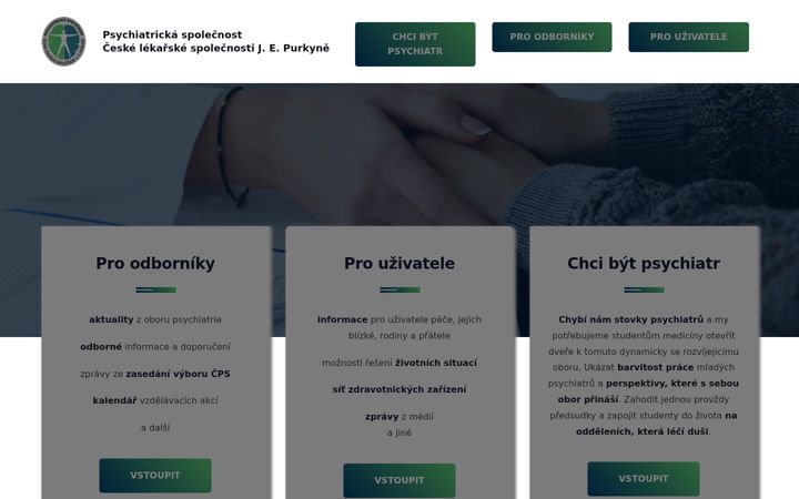 Екранна снимка на ceskapsychiatrie.cz