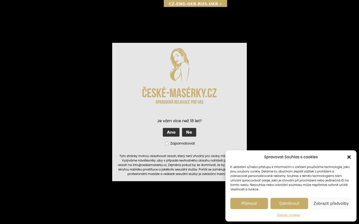Екранна снимка на ceskemaserky.cz