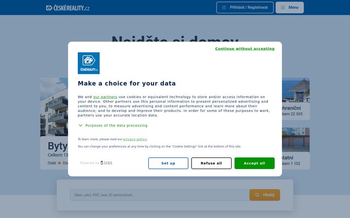 Screenshot of ceskereality.cz