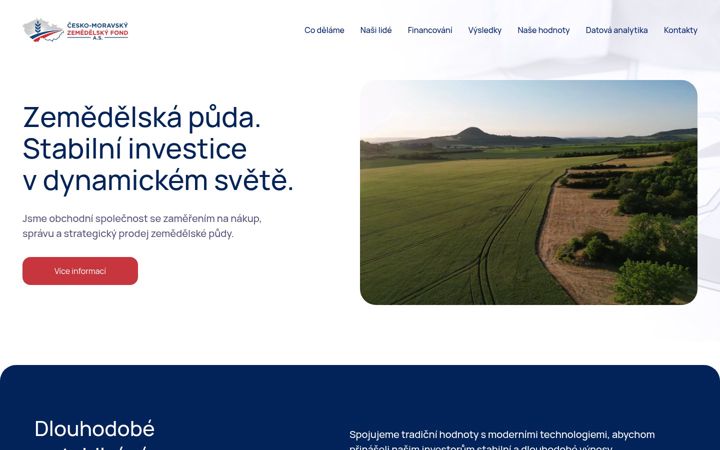 Екранна снимка на ceskomoravskyzemedelskyfond.cz