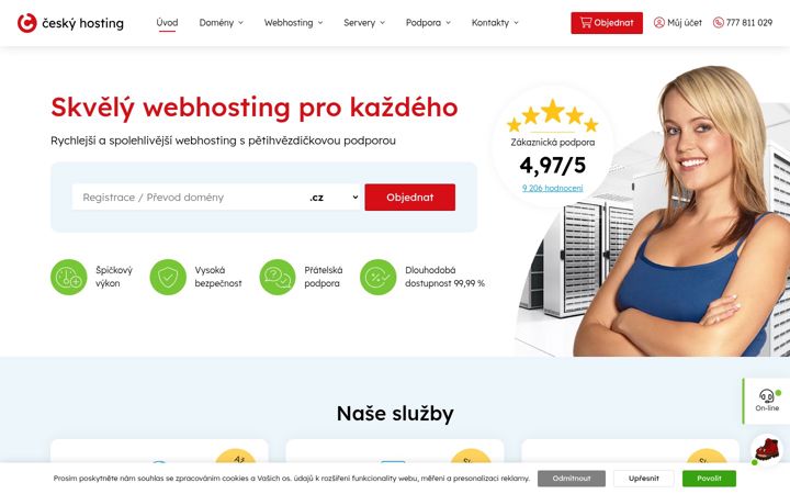 Screenshot of cesky-hosting.cz