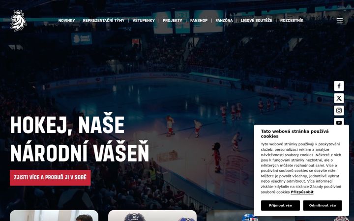 Screenshot of ceskyhokej.cz