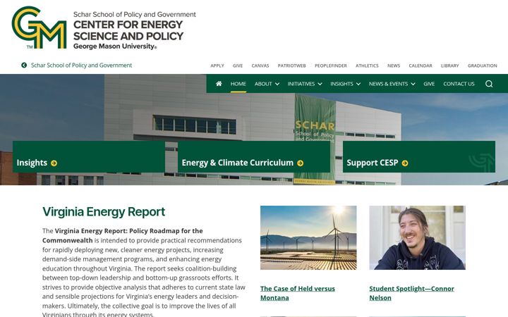 Screenshot von cesp.gmu.edu