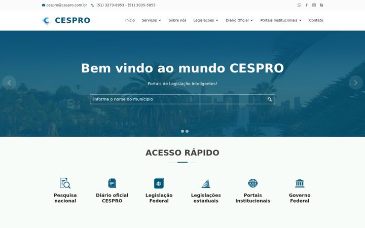 Screenshot of cespro.com.br