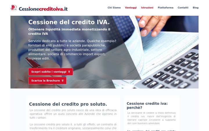 Screenshot di cessionecreditoiva.it