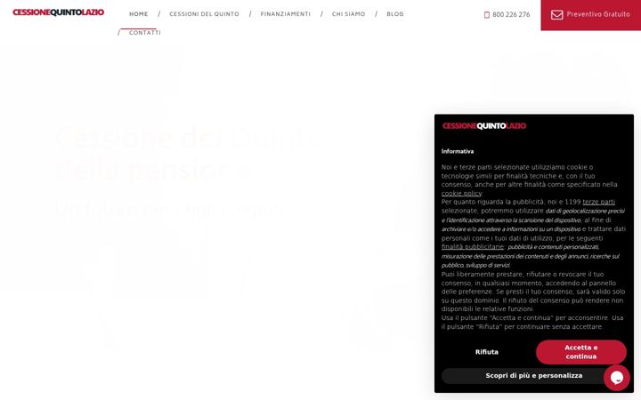 Screenshot di cessionequintolazio.it